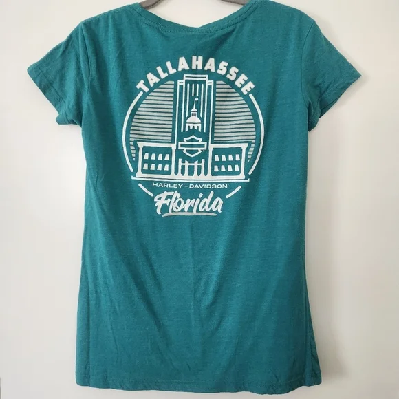 Harley Davidson Tallahassee Florida T Shirt Womens Medium Soft Comfy - Picture 8 of 9
